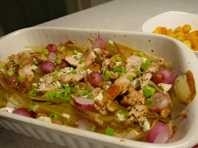 Ovenschotel met gekarameliseerd witlof en nog meer lekkers !!
