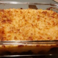 Ovenschotel witlof met pittig gekruid gehakt en aardappelpuree