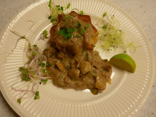 Pasteitje met runderragout …..