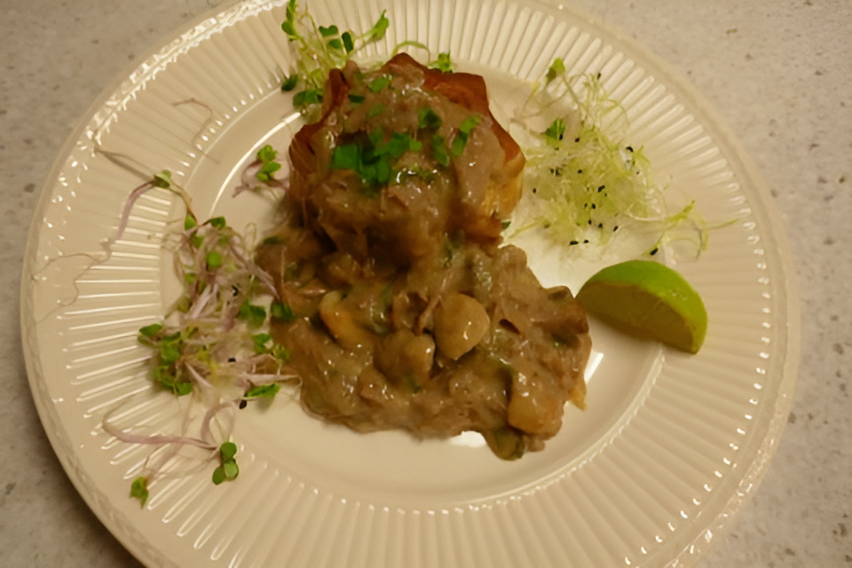 Pasteitje met runderragout .....