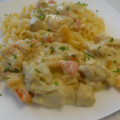 Perzik – Pasta – Penne met KerrieKip