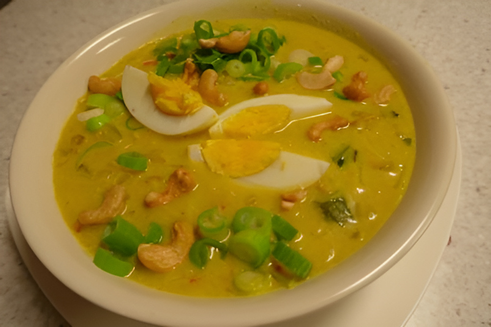 Pittige Vegetarische Kerriemaaltijdsoep Voor .... Gevorderden.....