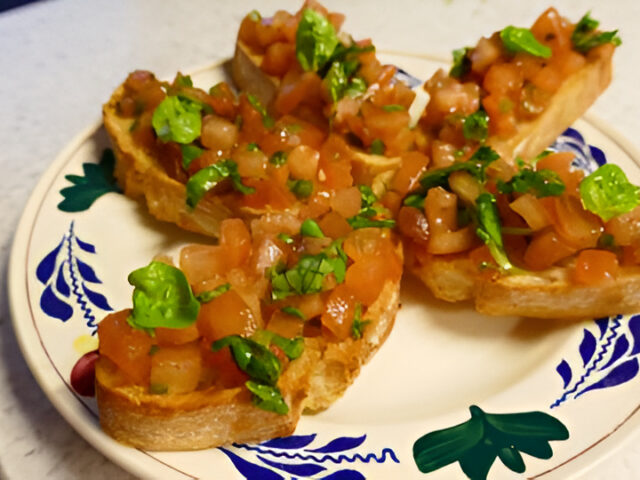 Project Gezond ….Basilicum-Tomaat -Bruschetta