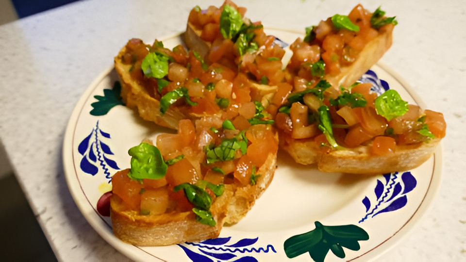 Project Gezond ....Basilicum-Tomaat -Bruschetta