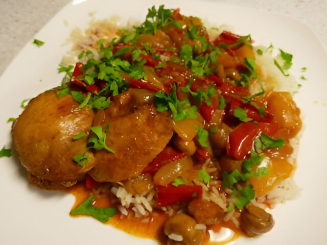 Project Gezond stoofpotje met kippendij en puntpaprika