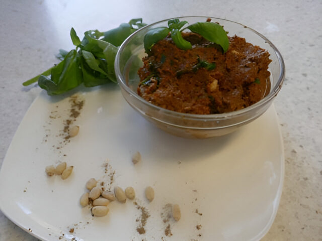 Rode pesto even zelf maken…