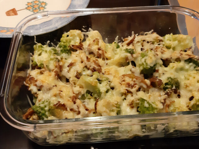 Romanesco ovenschotel met oesterzwammen