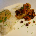 Romige bieslook kip met krokante topping van chorizo en mais