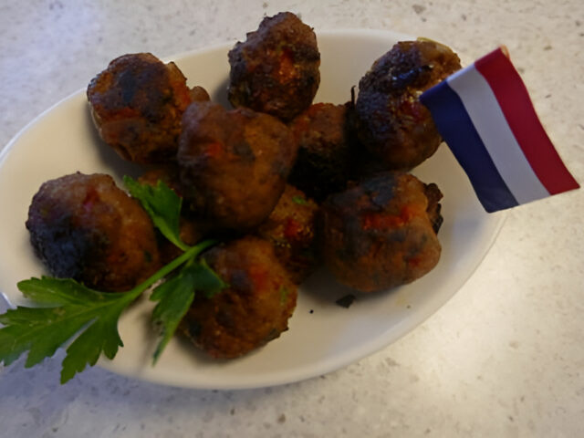 Shoarma snack gehaktballetjes met paprika…