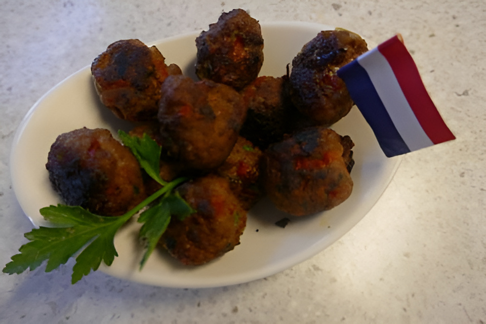 Shoarma snack gehaktballetjes met paprika...