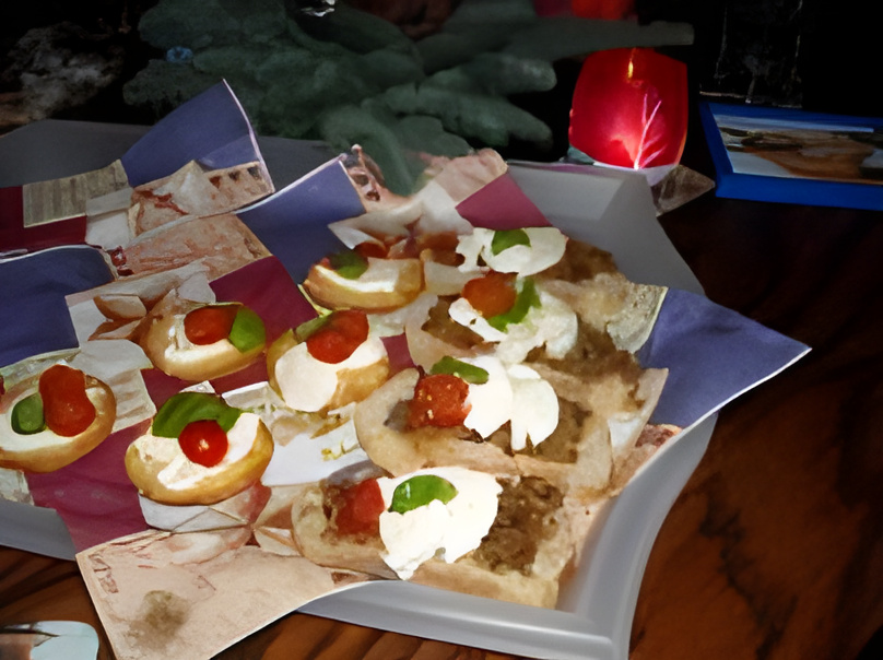 Shuttles met mozzarella, tomaat en basilicum