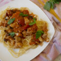 Siciliaanse kabeljauw in kruidige tomatensaus…..