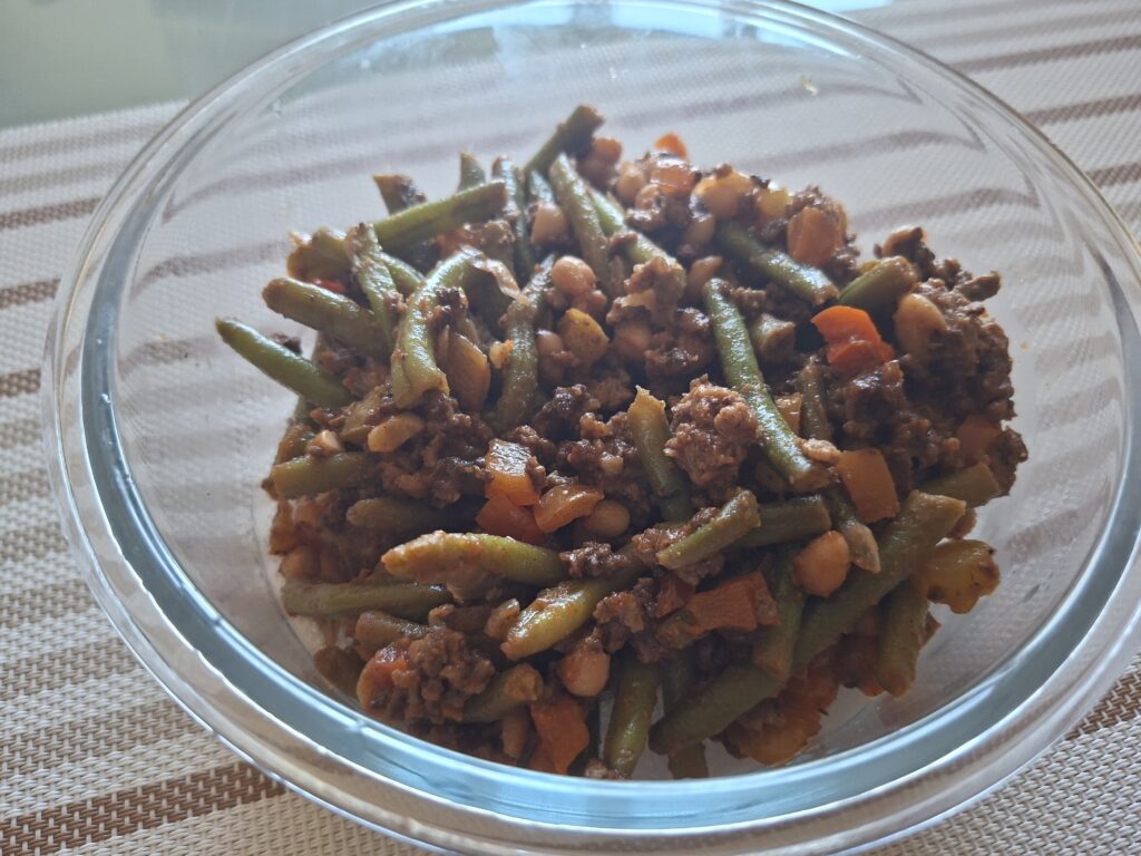 Bonenschotel met gehakt, paprika en Taco-kruiden