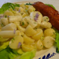 Warme Asperges – krielsalade, kruidige dressing en warmgerookte zalm.