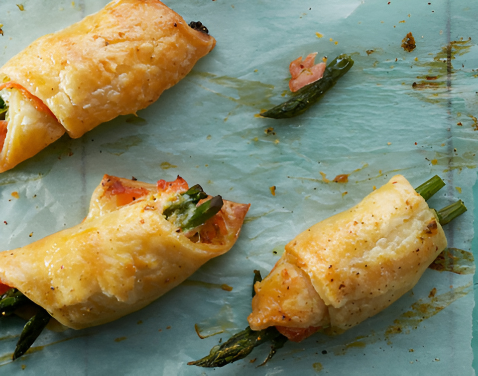 Zalmbroodjes met groene asperges